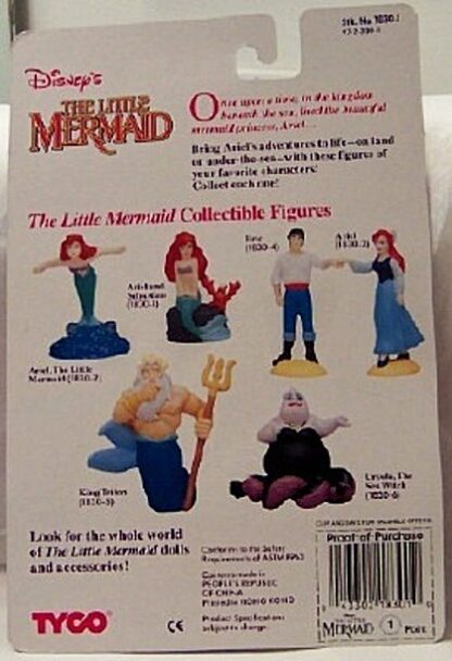 Disney Little Mermaid Ariel & Sebastian Collectible Tyco Figure Back
