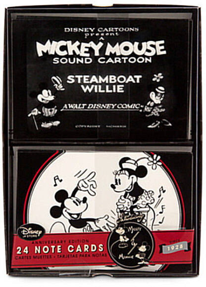 Disney Mickey Mouse ''1928'' Note Card Set New In Box Stock Photo