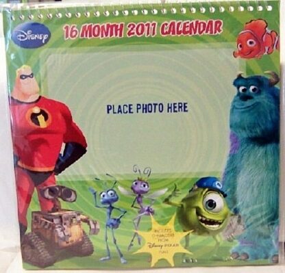 Disney Pixar Films 16 Month 2011 Wall Calendar New In Pack Front
