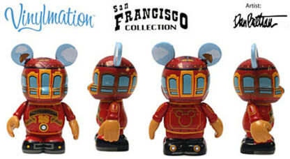 Disney Vinylmation San Francisco Red Trolley 3'' Figure New Stock Photo Out Of Box 4 Views