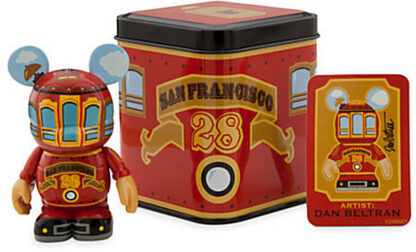 Disney Vinylmation San Francisco Red Trolley 3'' Figure New Stock Photo Open Front