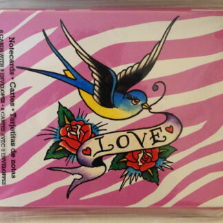 Ed Hardy Love Bird & Roses Blank Note Cards #8 NIP Front