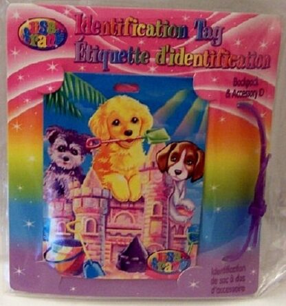 Lisa Frank Puppies Dogs Identification Tag Front
