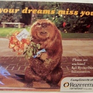 Rozerem Beaver Your Dreams Miss You Drug Rep Logo Ear Plugs New Sealed Front