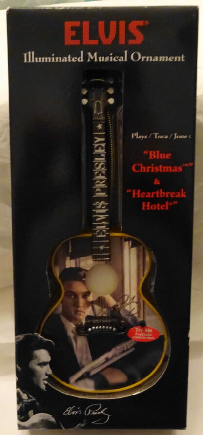 Elvis Guitar Musical Ornament #2 Songs Illuminated New Front