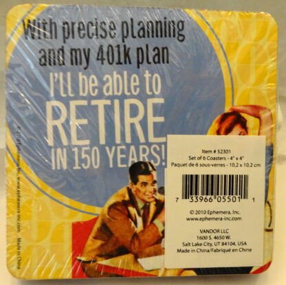 Retire 150 Years Coasters #6 New Back