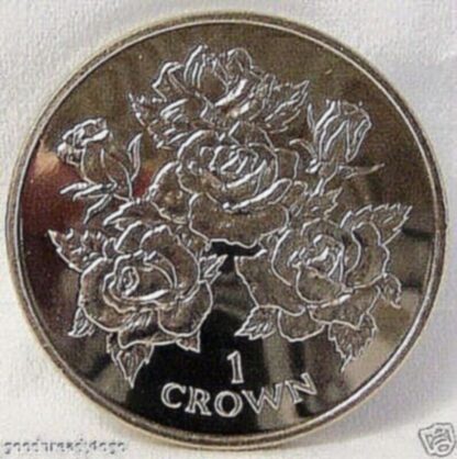 Gibraltar Roses Crown Coin 1996 Copper-Nickel Unc Front