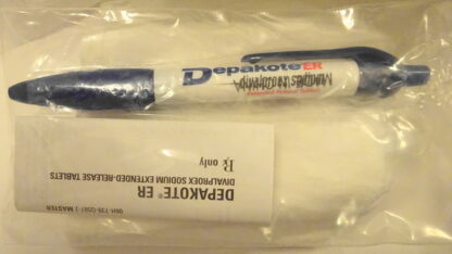 DepakoteER Medical Logo Bipolar Collectible Set New Ballpoint Pen With Package Insert