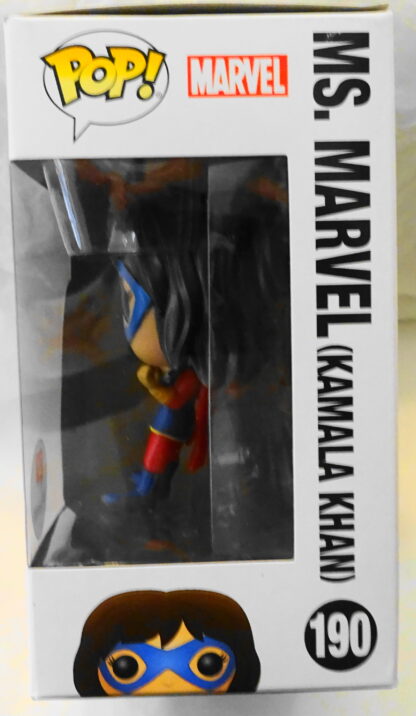 Marvel Pop Funko Kamala Khan (Ms. Marvel) Walgreens Exclusive #190 Bobble-Head Figure New In Box Side 1