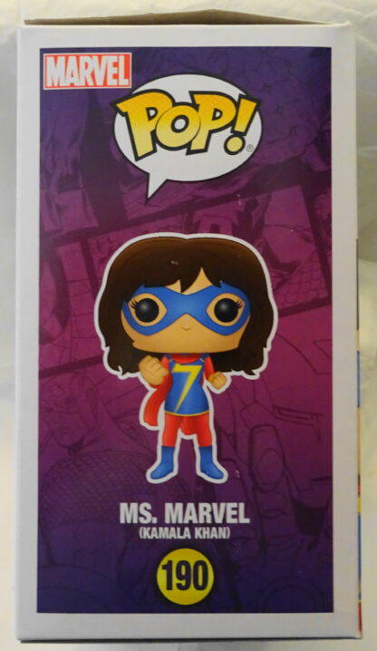 Marvel Pop Funko Kamala Khan (Ms. Marvel) Walgreens Exclusive #190 Bobble-Head Figure New In Box Side 2