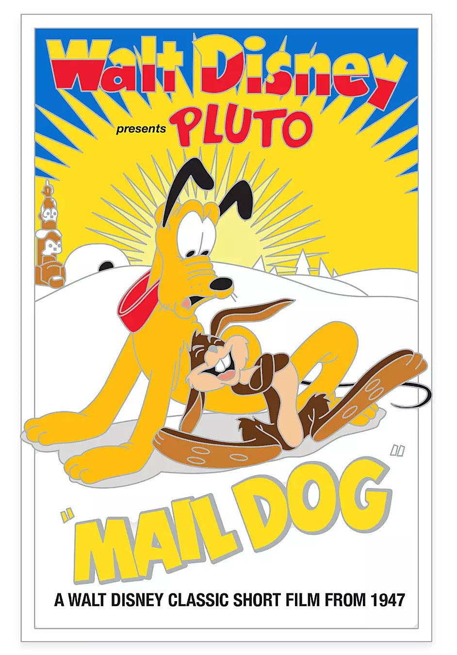 Pluto Mail Dog Pin 90th Anniversary LE Stock Photo