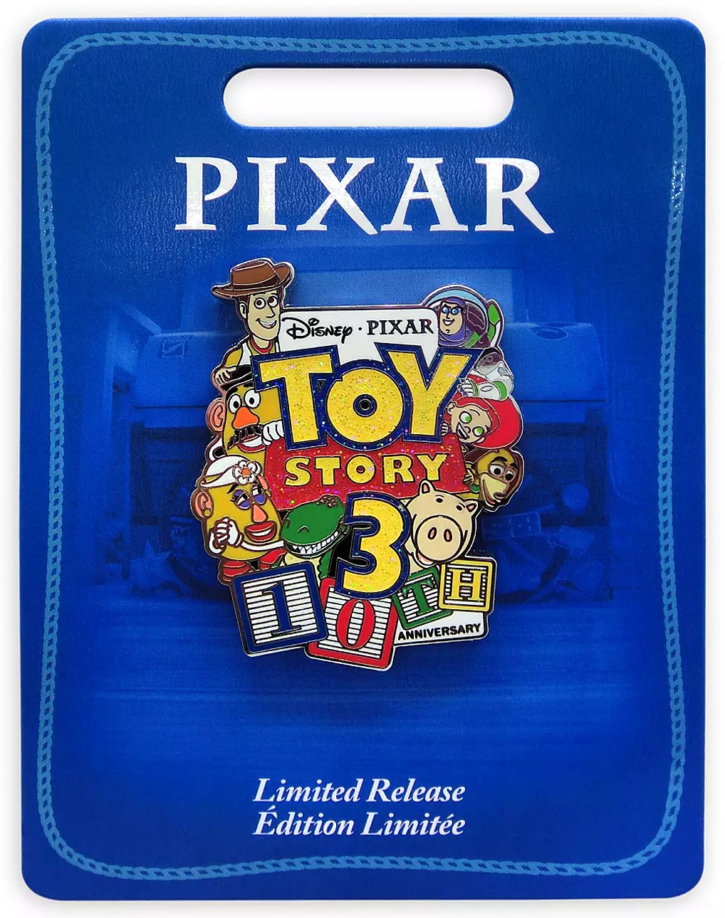 Toy Story 3 Pin 10th Anniversary Limited Release On Card Stock Photo