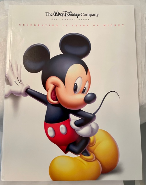 Disney 2003 Annual Report Front