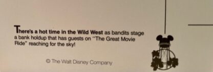 Disney MGM Studios Postcard Bank Holdup Back
