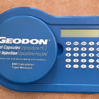 Pfizer Geodon BMI Calculator & Tape Measure New Front