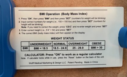 Pfizer Geodon BMI Calculator & Tape Measure New Instructions