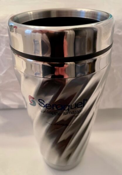 Seroquel Logo Travel Mug Stainless Steel New Front