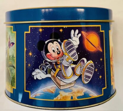 Disney WDW Mickey Tin Vintage Gently Used 3rd Panel Mickey In Tomorrowland