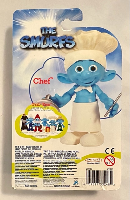The Smurfs Chef Figure Grab 'Ems New Back
