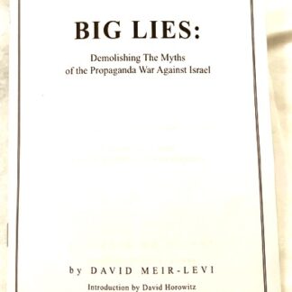 Big Lies Demolishing Myths Israel Pamphlet