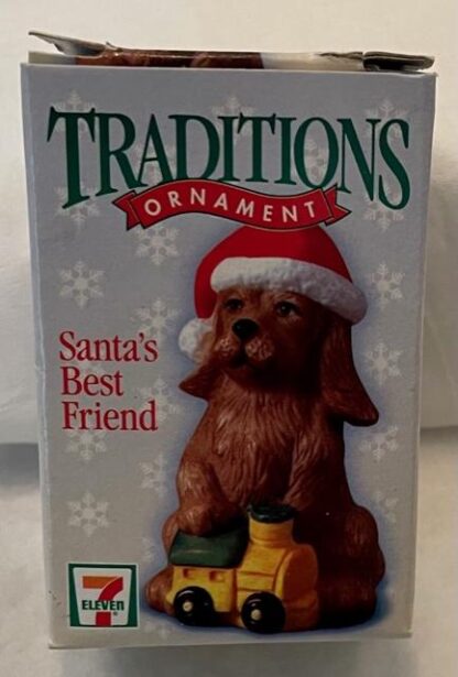 7 Eleven Traditions Ornament Santa's Best Friend New In Box Front