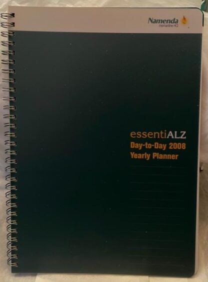 Namenda EssentiALZ Care Package New 2008 Yearly Planner With Caregiver Tips Front