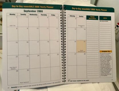 Namenda EssentiALZ Care Package New 2008 Yearly Planner With Caregiver Tips Inside