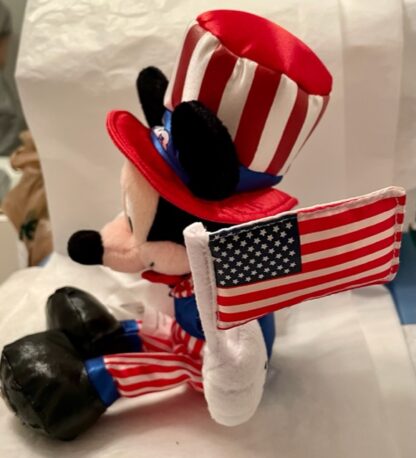 Disney Uncle Sam Mickey Plush New American Flag