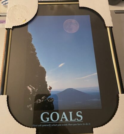Goals Motivational Print Framed New