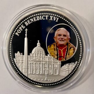 Pope Benedict Liberia Coin Pope Side