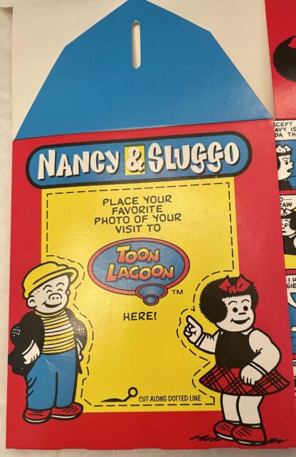 Nancy & Sluggo Vintage Paper Lunch Box New Close-Up of Place for Your Visit Photo