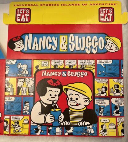 Nancy & Sluggo Vintage Paper Lunch Box New Close-Up of Cartoon