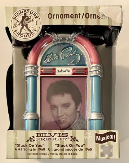 Stuck On You Jukebox Elvis Ornament New In Box Front Pose 1
