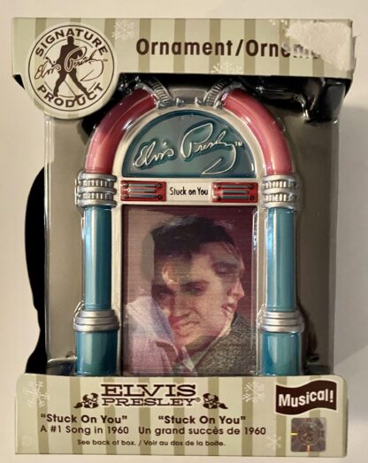 Stuck On You Jukebox Elvis Ornament New In Box Front Full Face + Profile Facing R