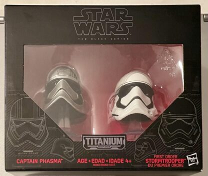 Captain Phasma & First Order Stormtrooper Helmets New In Box Front 2